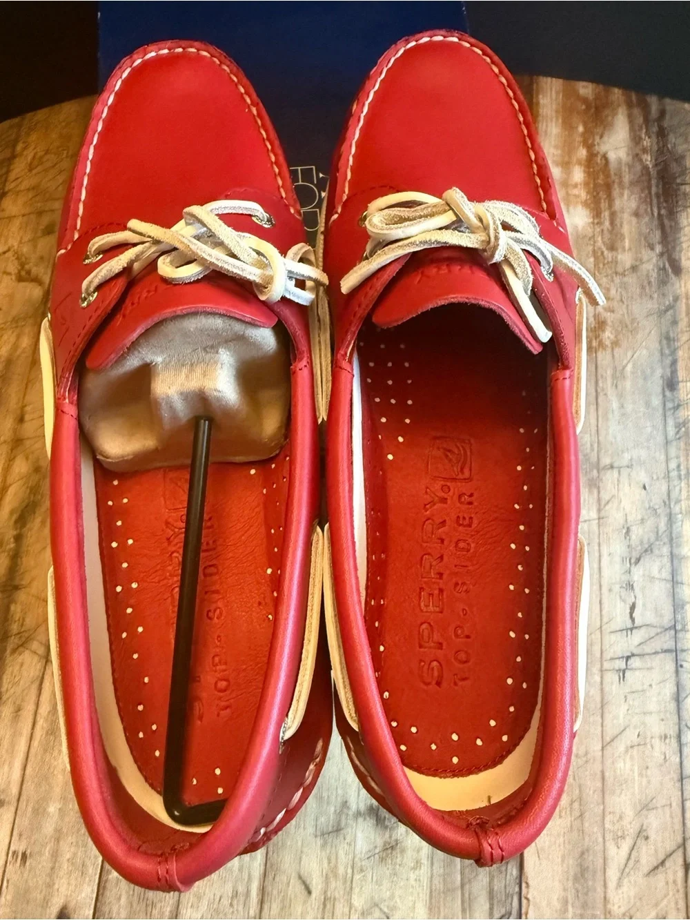 NWT Sperry Top-Sider Authentic Original 2-Eye Red Leather Boat Shoes Men’s 11.5M